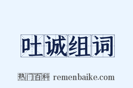 吐诚组词是什么意思的图片